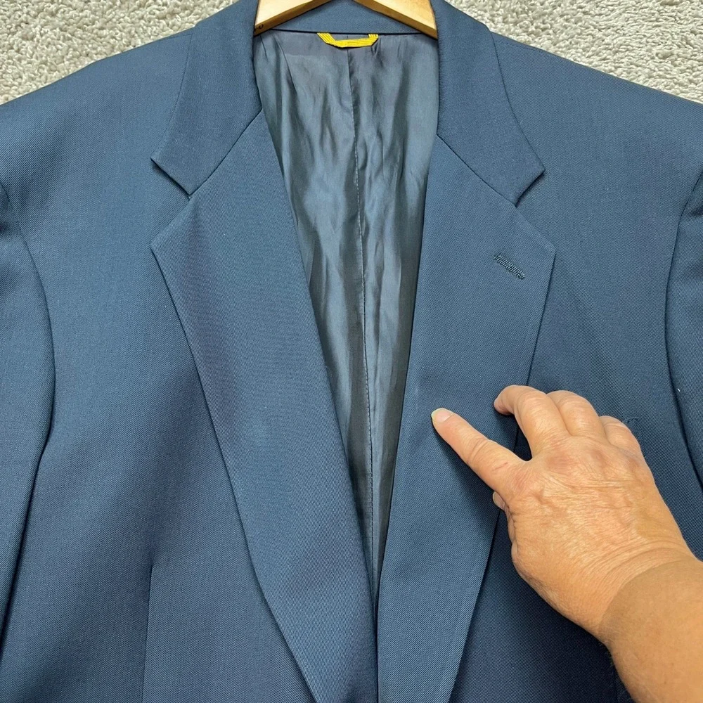 VTG 80s 90s Kuppenheimer Premier Edition Blazer Mens 48R Navy Blue 2-Button USA